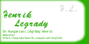 henrik legrady business card